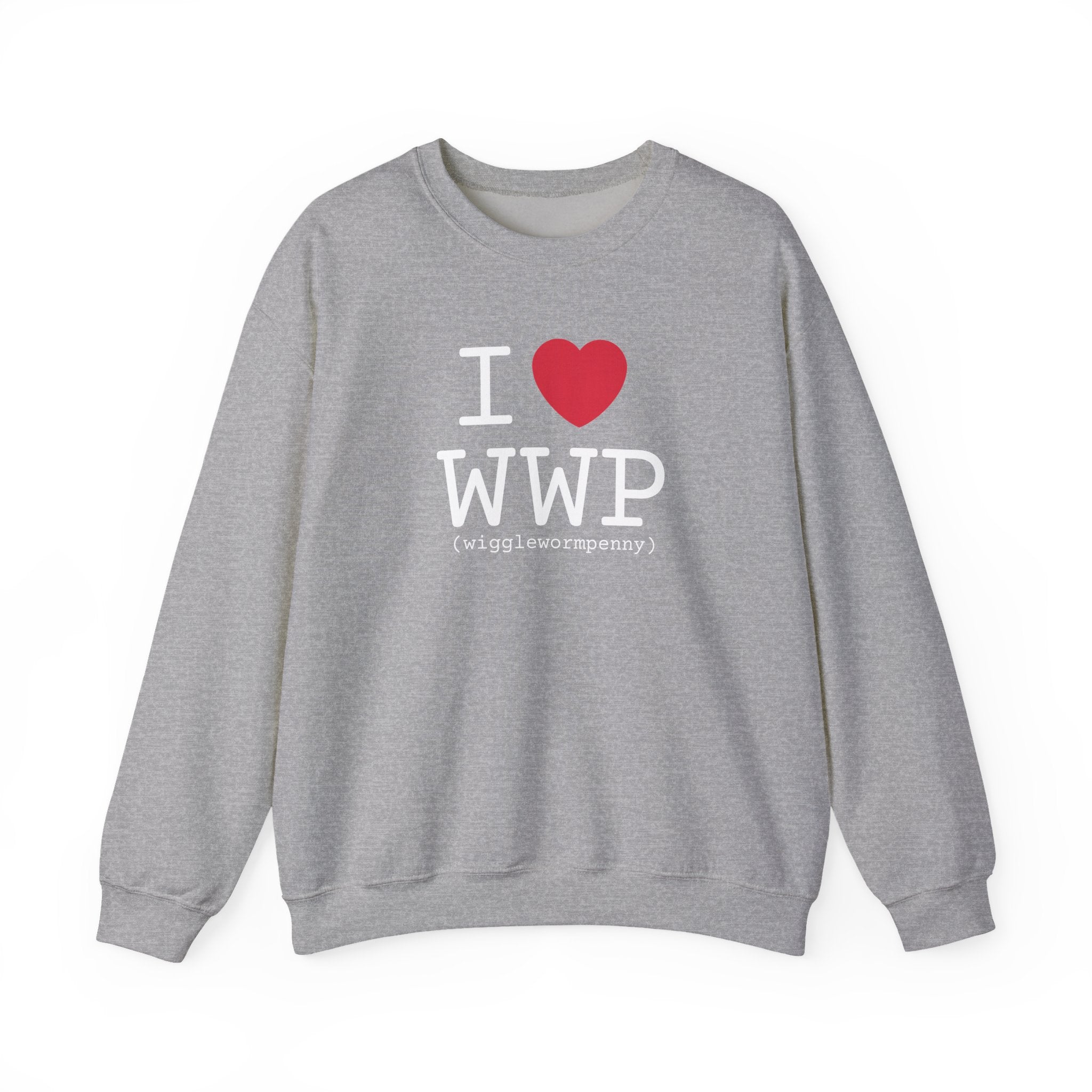 I Love Wiggle Worm Penny Crewneck Sweatshirt