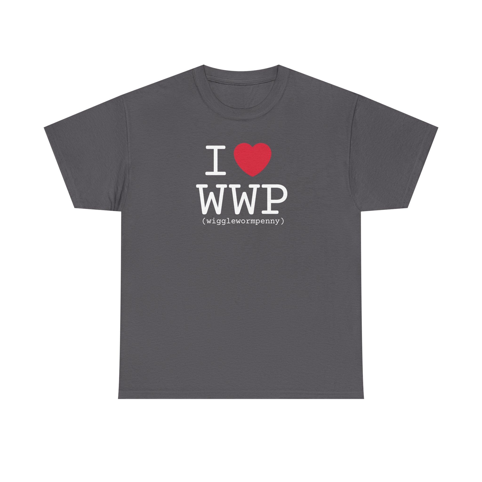 I Love Wiggle Worm Penny Unisex T-Shirt