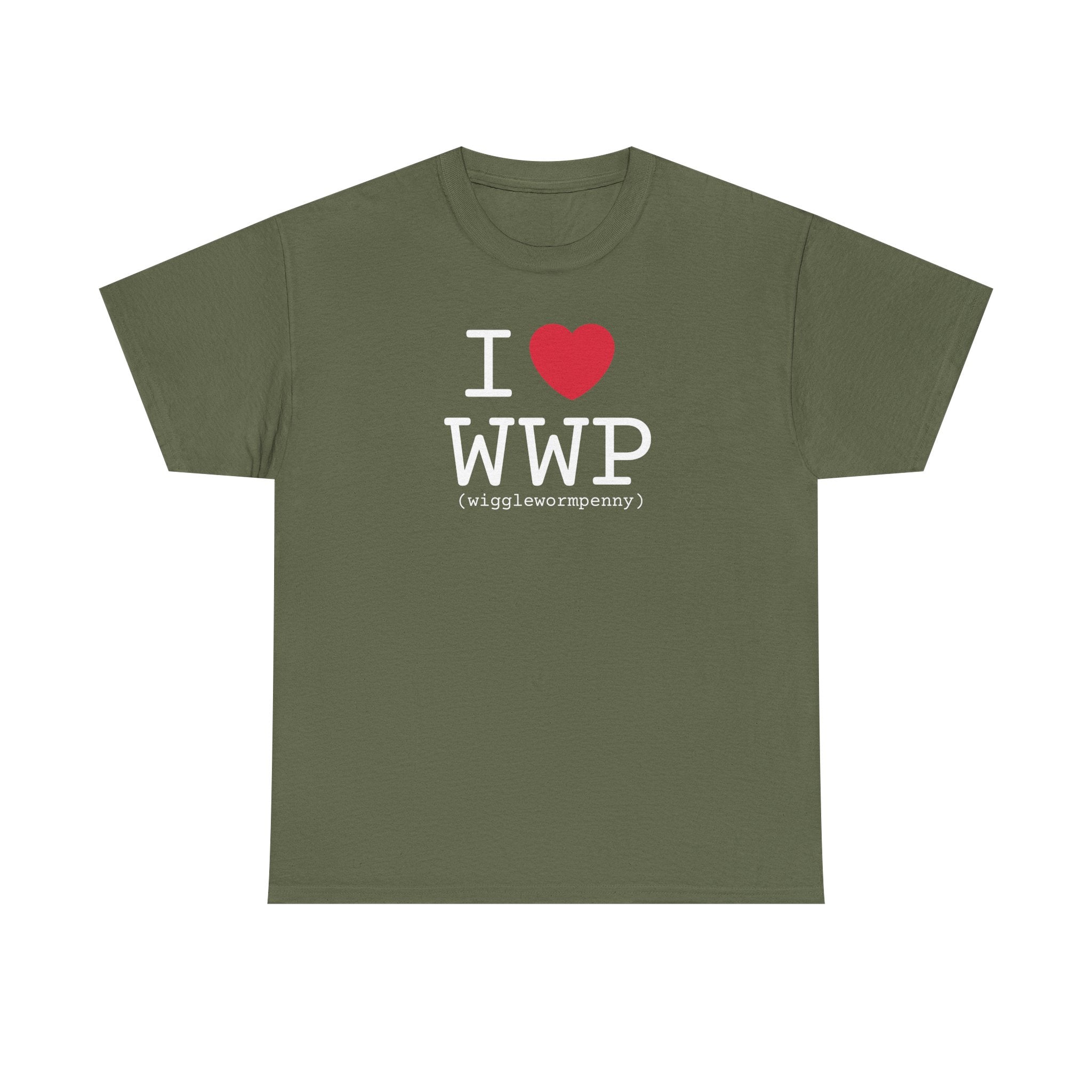 I Love Wiggle Worm Penny Unisex T-Shirt
