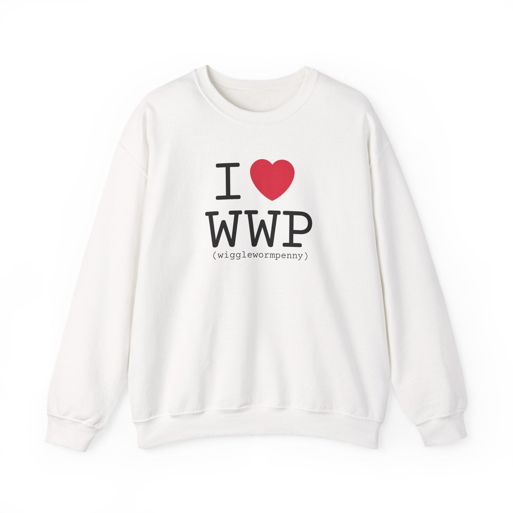I Love Wiggle Worm Penny Crewneck Sweatshirt
