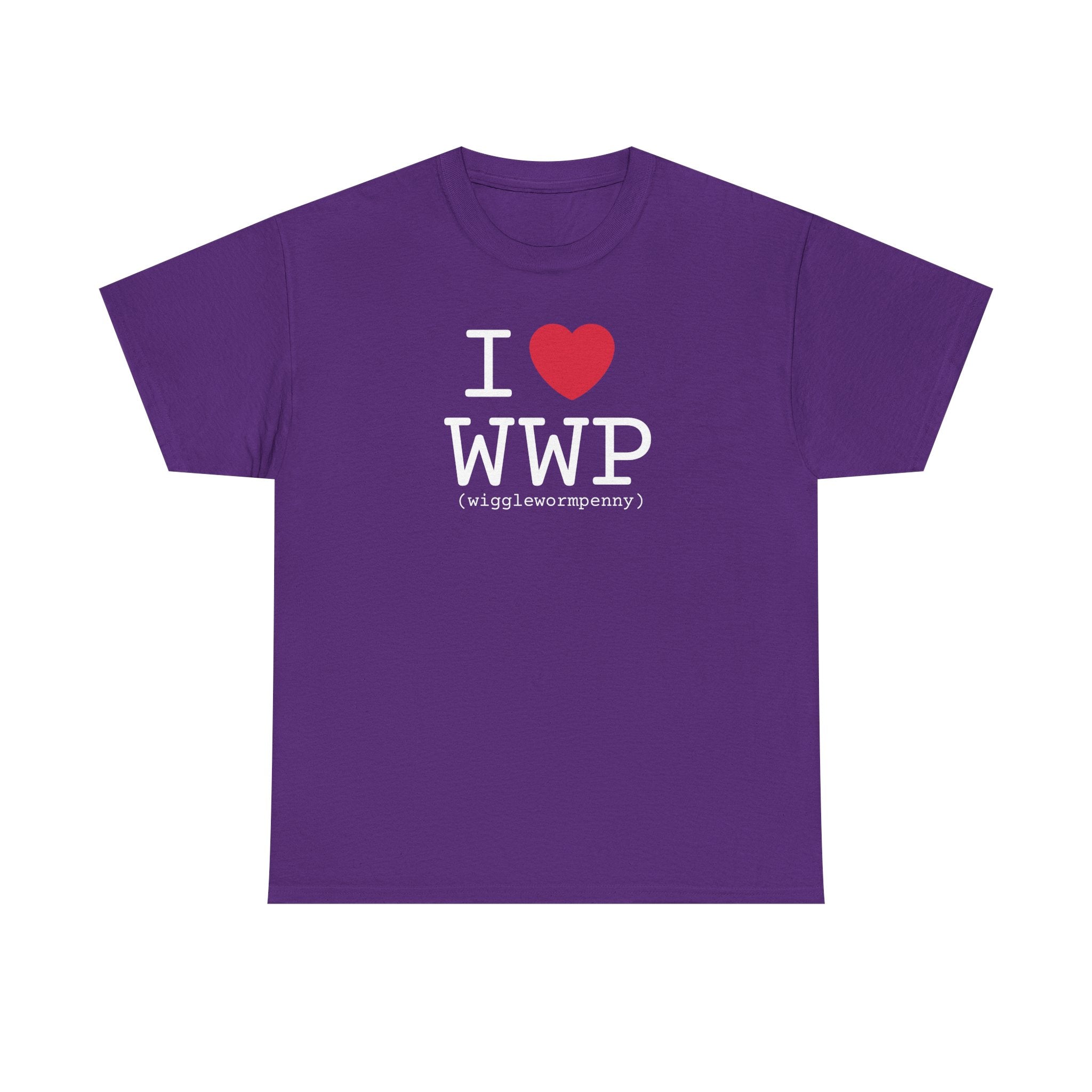 I Love Wiggle Worm Penny Unisex T-Shirt