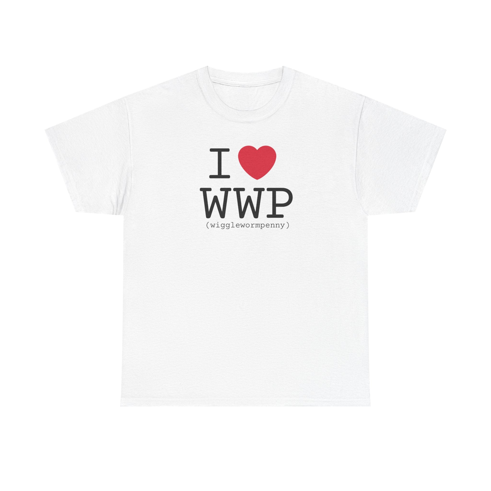 I Love Wiggle Worm Penny Unisex T-Shirt