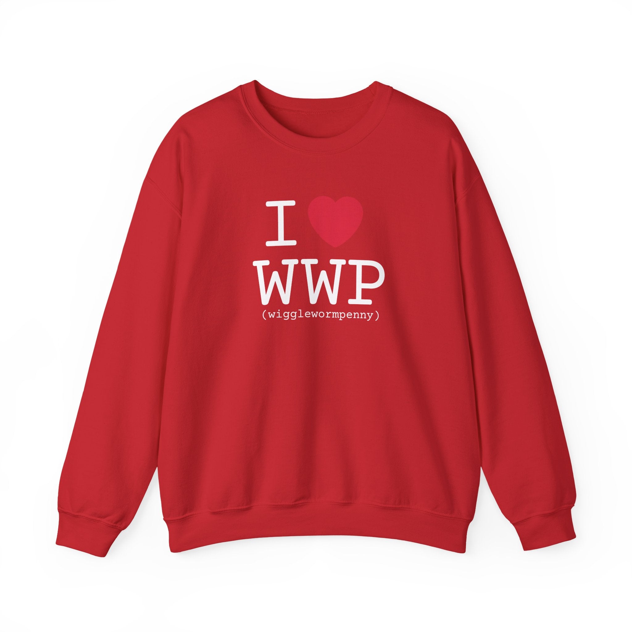 I Love Wiggle Worm Penny Crewneck Sweatshirt