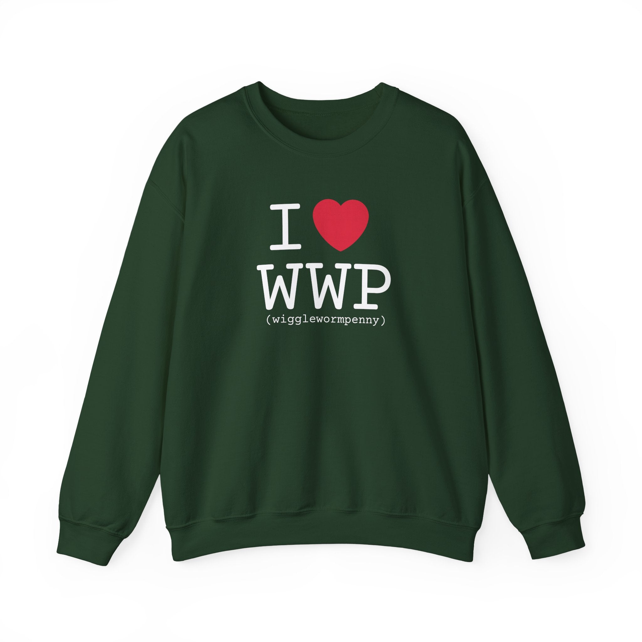 I Love Wiggle Worm Penny Crewneck Sweatshirt