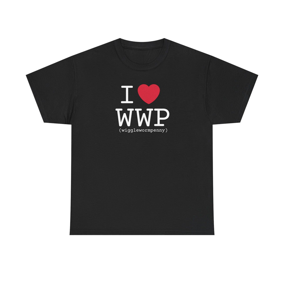 I Love Wiggle Worm Penny Unisex T-Shirt